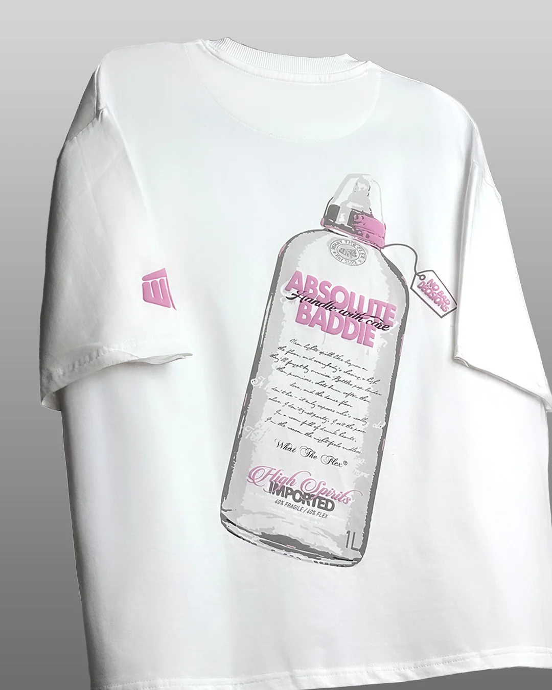 Absolute Baddie Boxy-Fit White T-shirt - Image 3