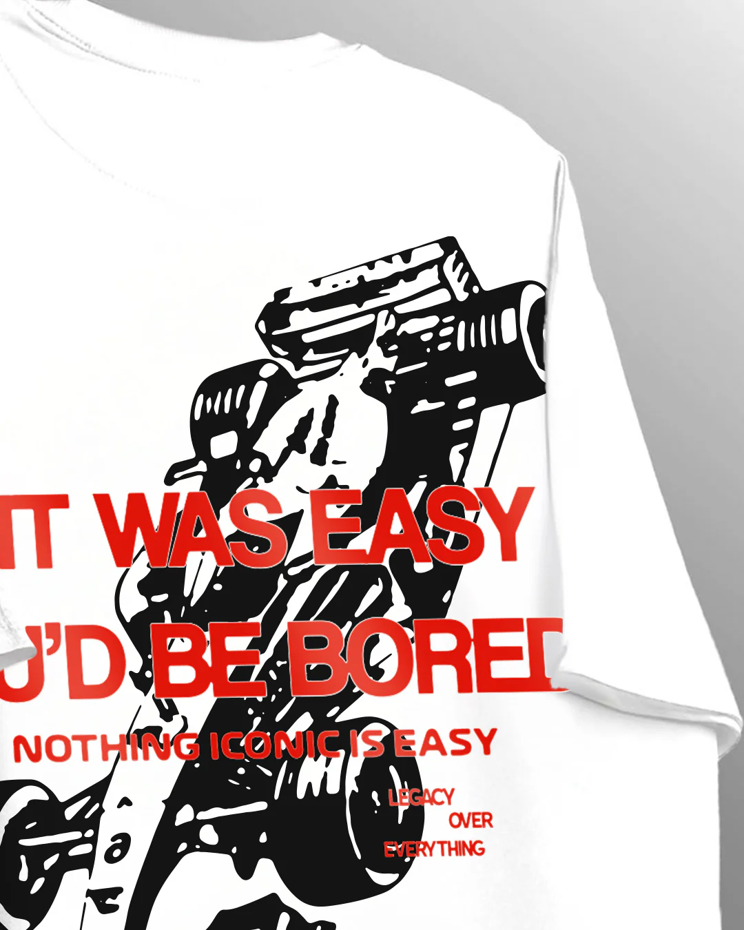 Ain't Easy Heavyweight White T-shirt - Image 6