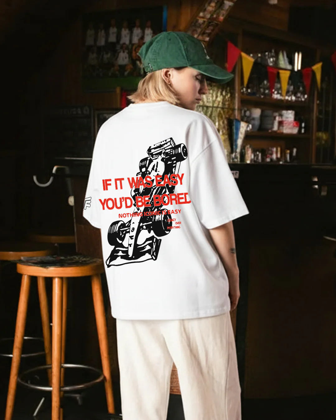 Ain't Easy Heavyweight White T-shirt - Image 9
