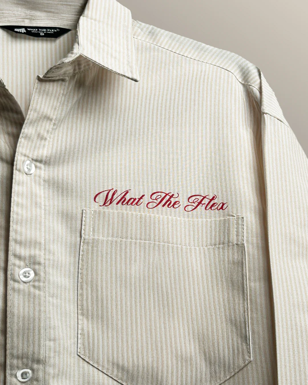 Alive Beige Striped Shirt - Image 10
