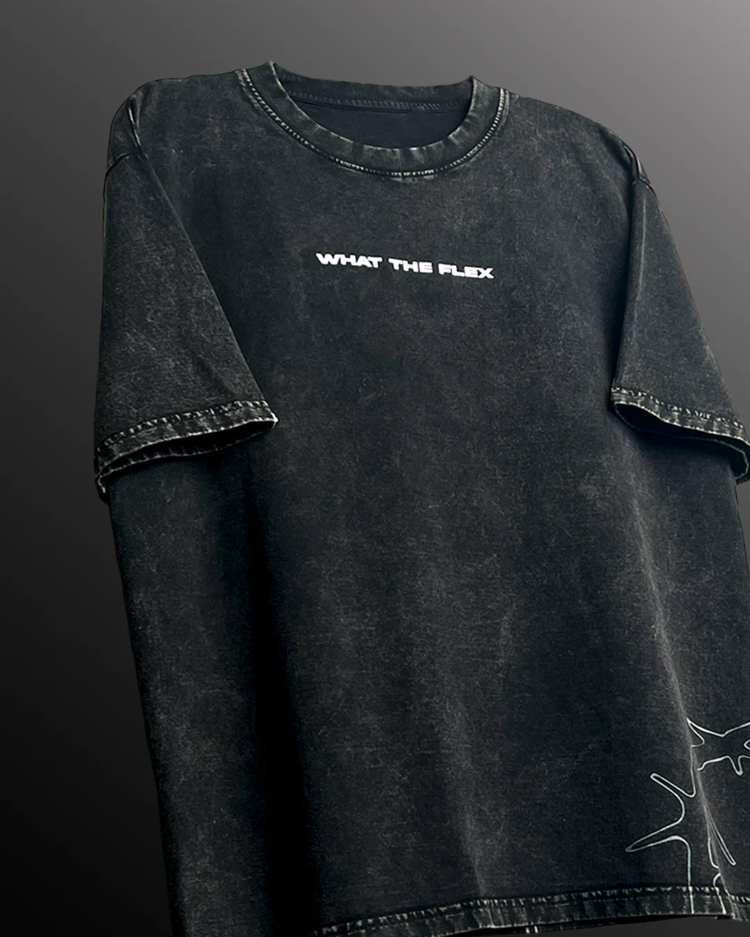 Apocalyptic Black Printed Acid Wash T-Shirt - Image 5