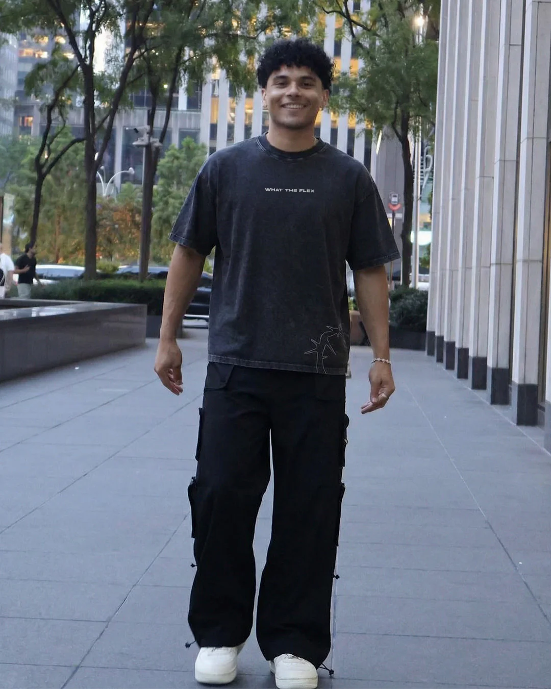 Apocalyptic Black Printed Acid Wash T-Shirt - Image 6