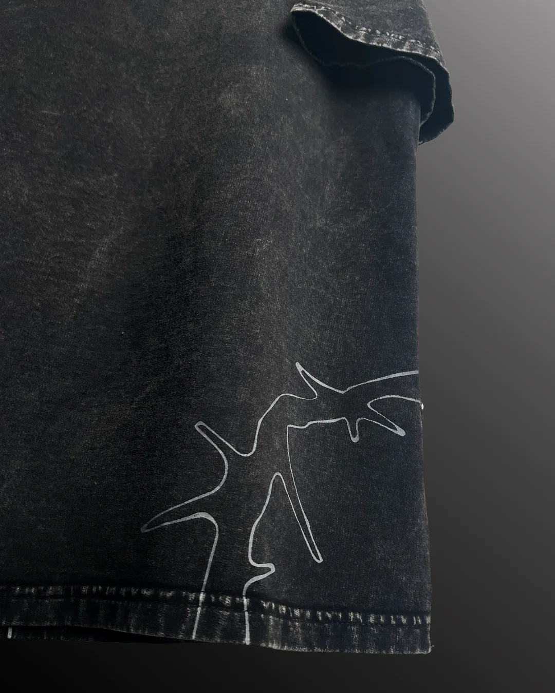 Apocalyptic Black Printed Acid Wash T-Shirt - Image 8