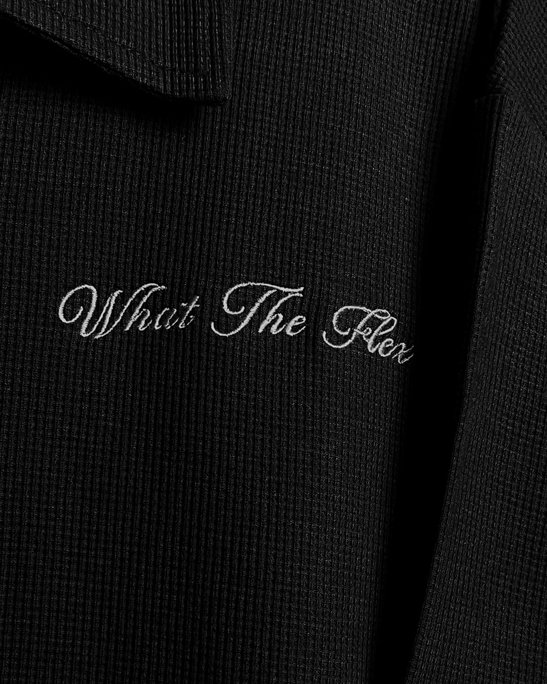 Ash Black Polo T-Shirt with Zip - Image 5
