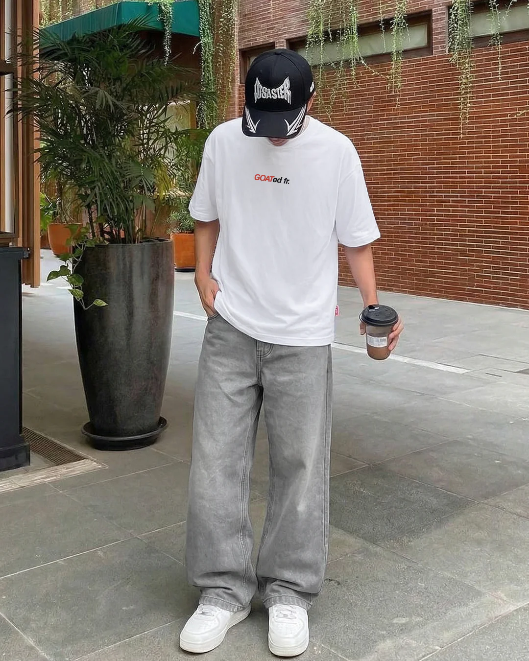 Ash Grey Baggy Jeans - Image 3