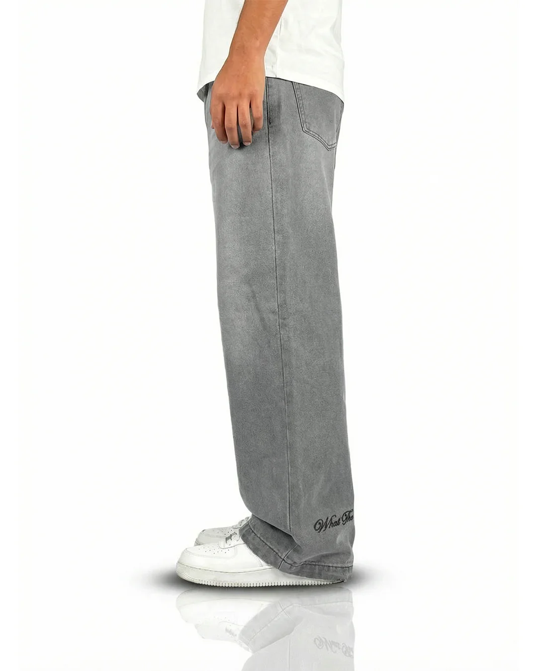 Ash Grey Baggy Jeans - Image 5