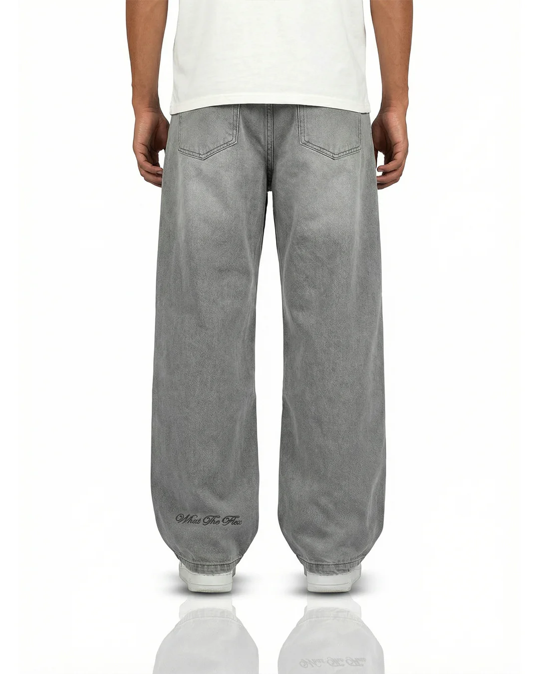 Ash Grey Baggy Jeans - Image 6