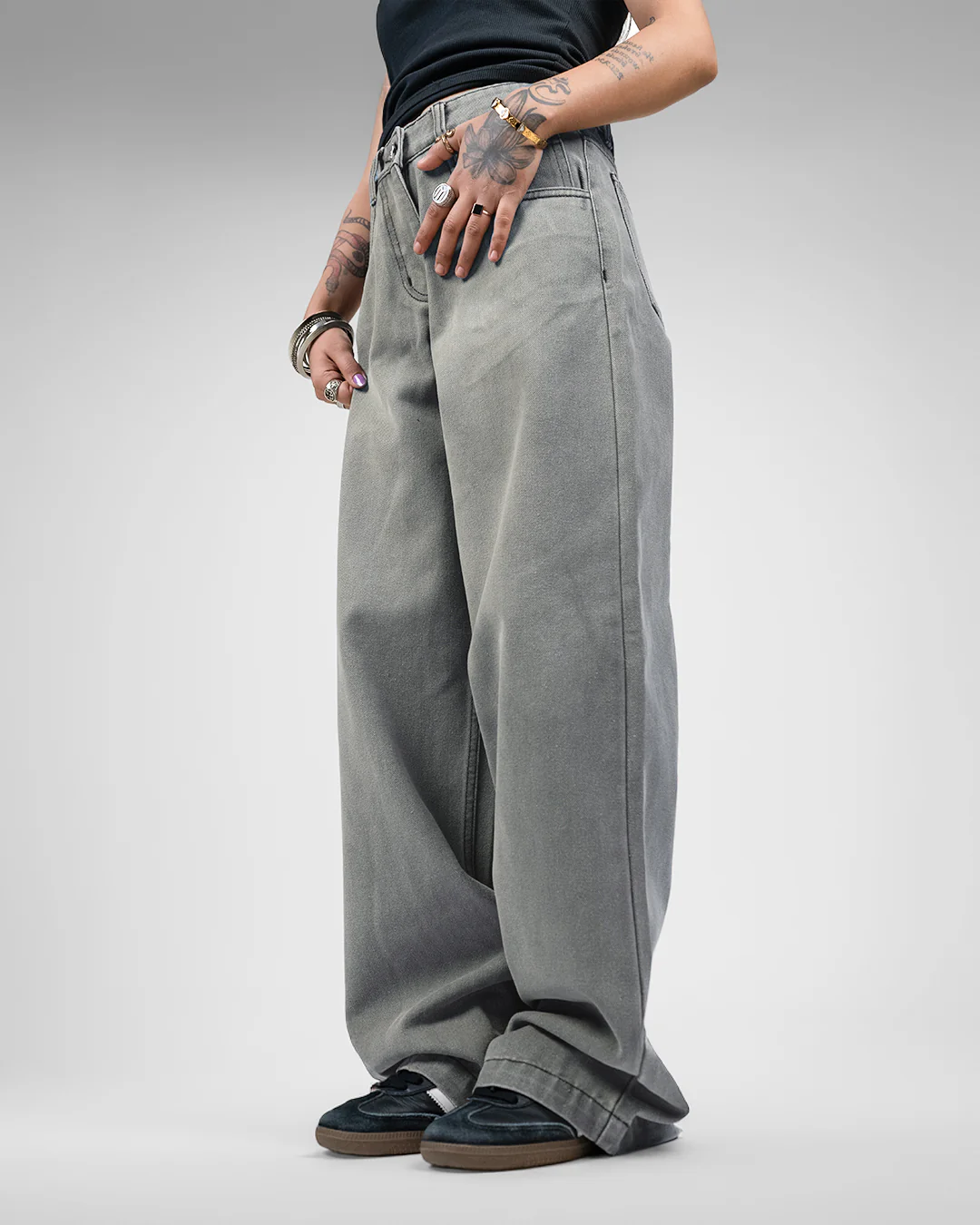 Ash Grey Baggy Jeans - Image 7