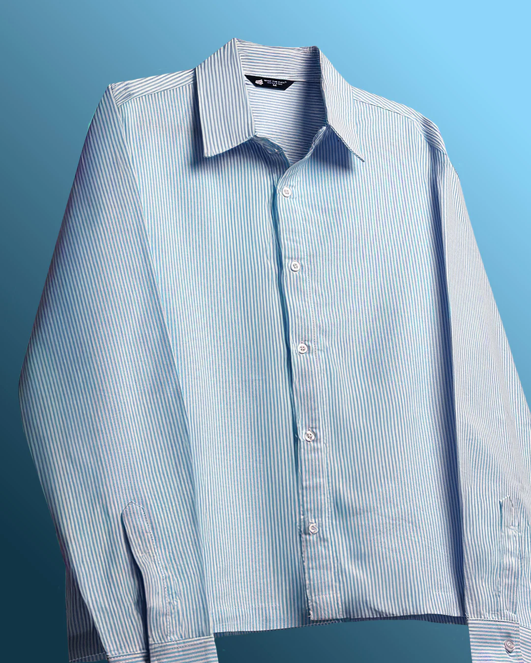 Basic Blue Striped Shirt - Image 5