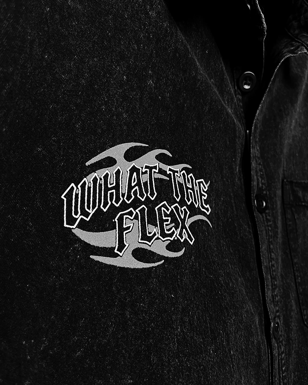 Vengeance Black Half Sleeve Denim Shirt - Image 6
