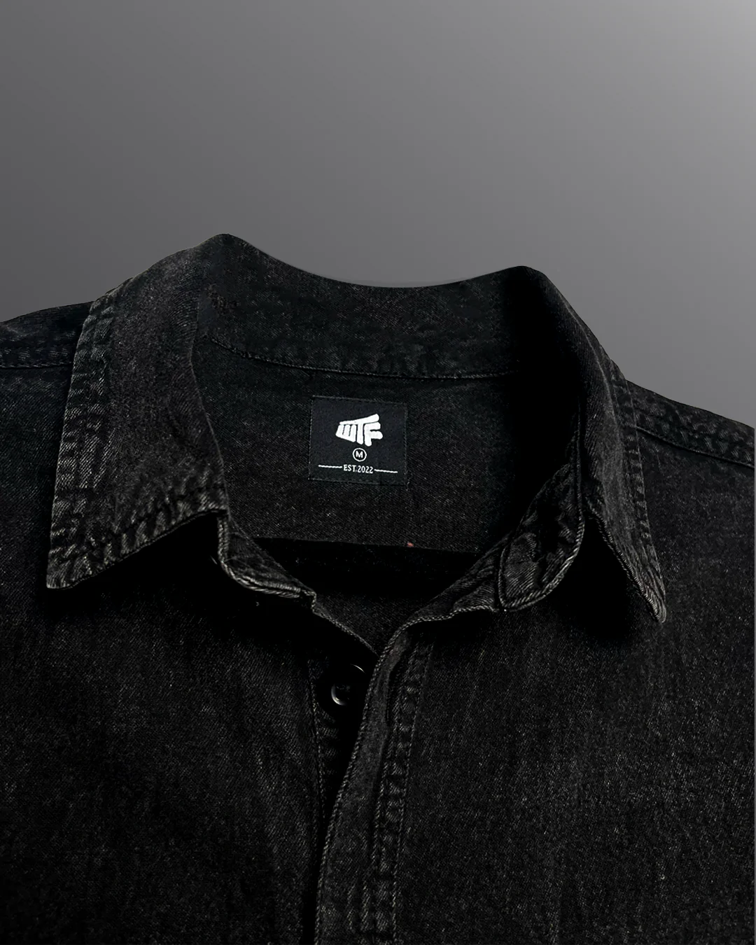Vengeance Black Half Sleeve Denim Shirt - Image 8
