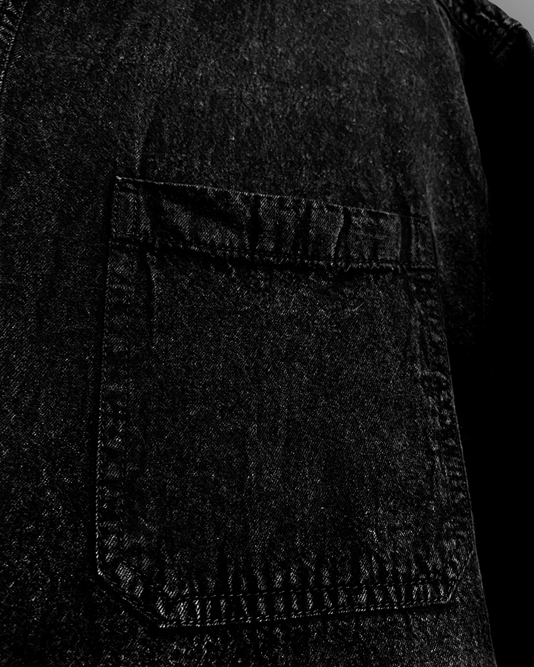 Vengeance Black Half Sleeve Denim Shirt - Image 9