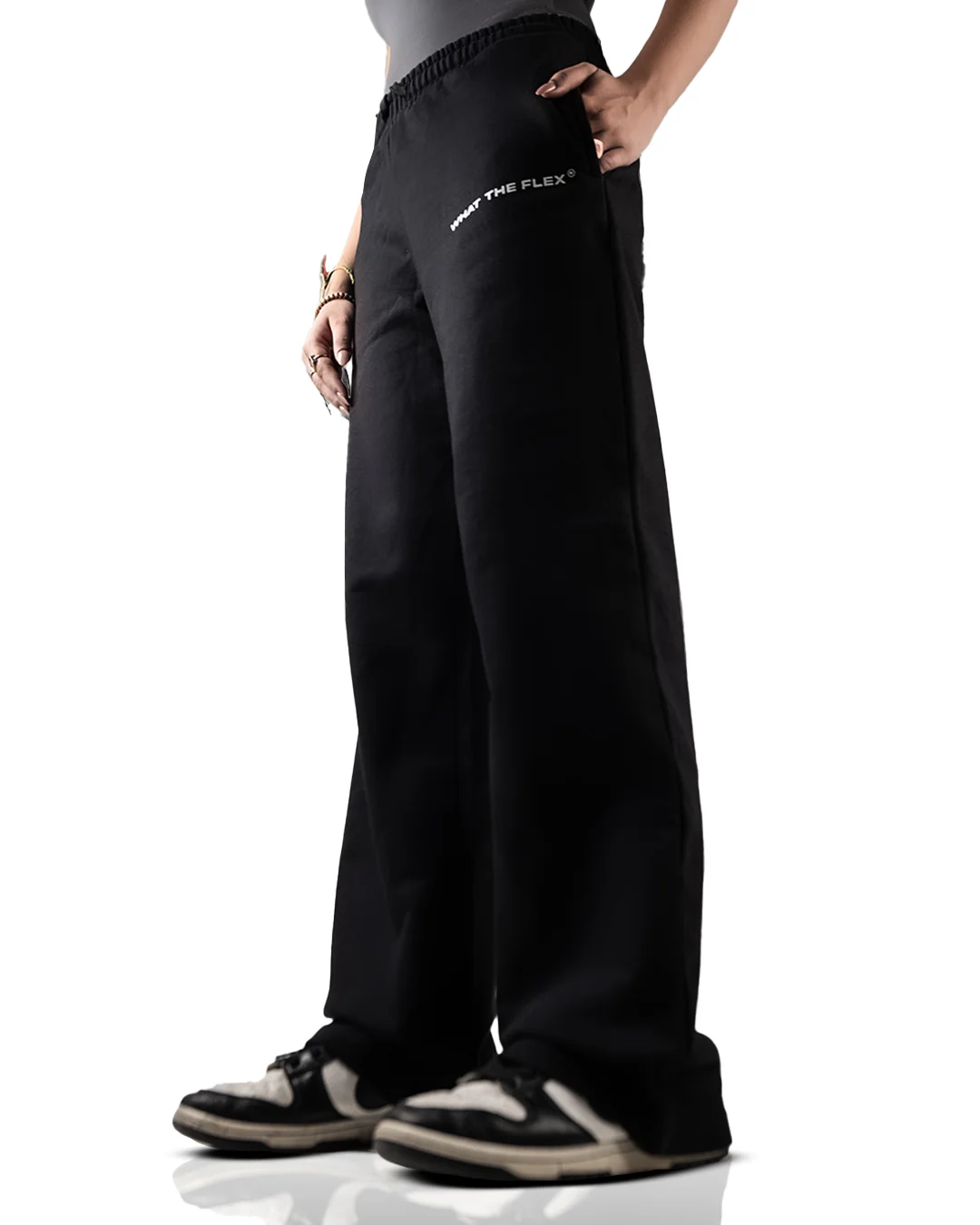 Black Essential Cotton Pants - Image 6