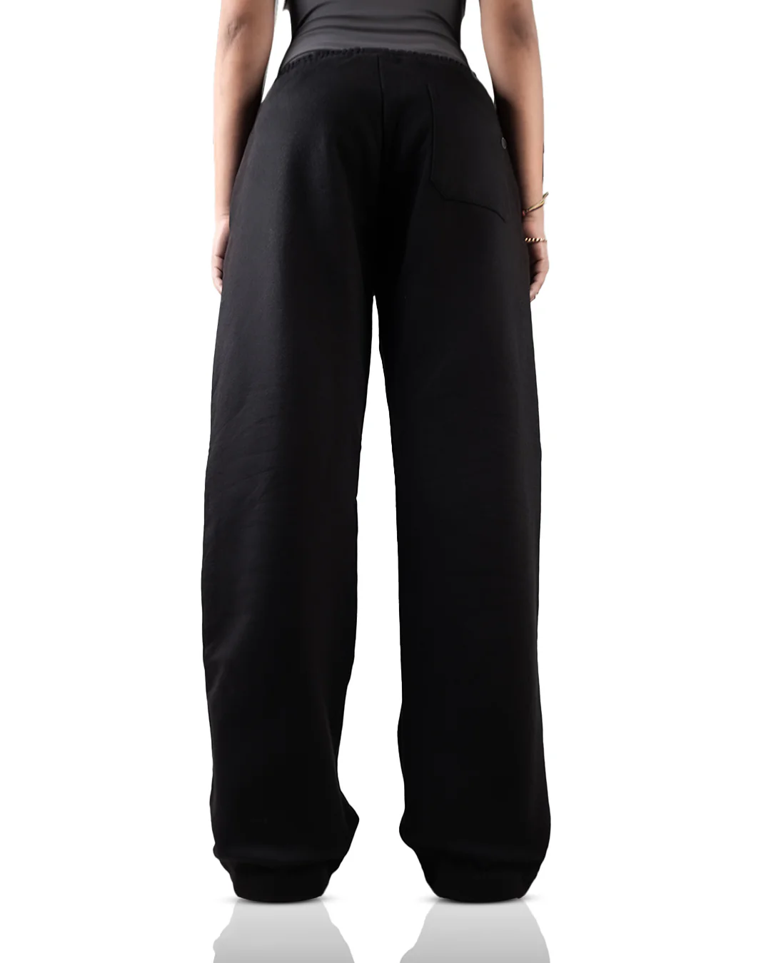 Black Essential Cotton Pants - Image 7