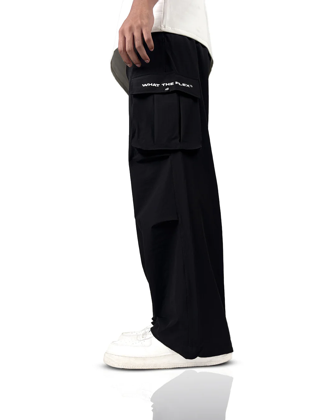 Black Freefall Parachute Pants - Image 3