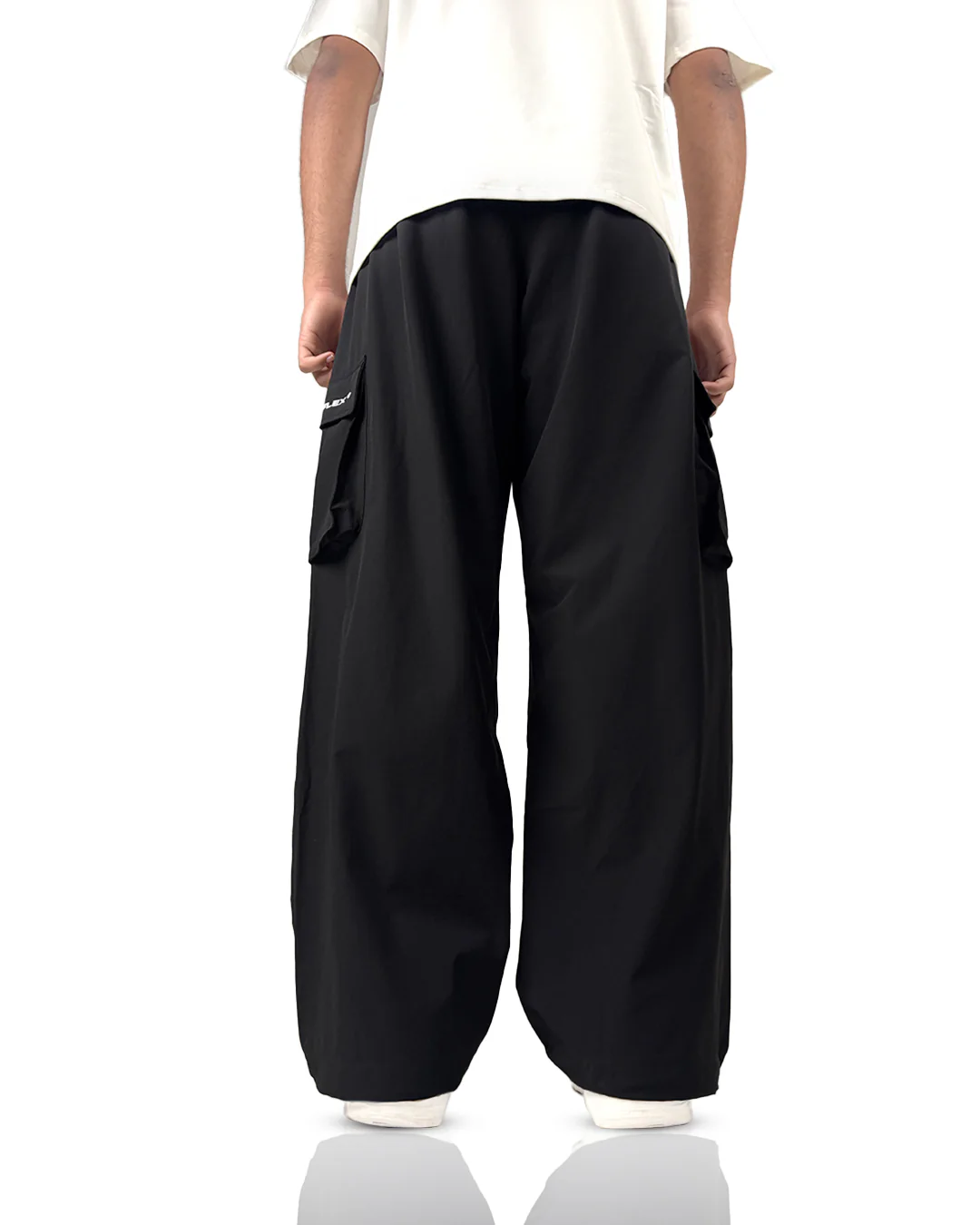 Black Freefall Parachute Pants - Image 4