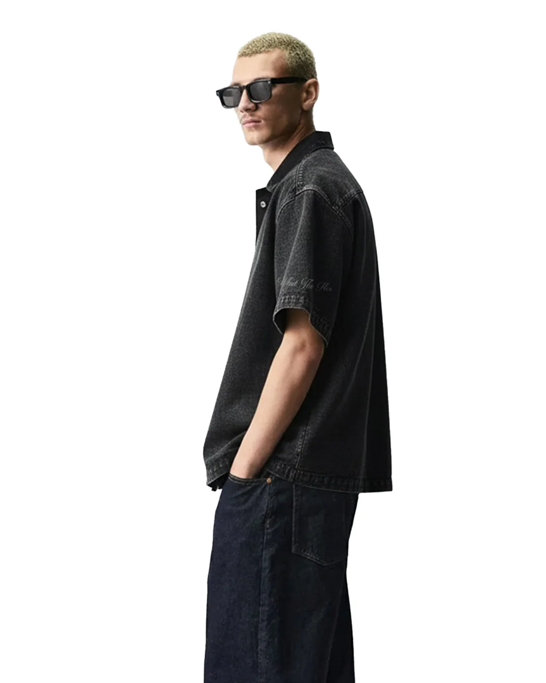 Black Half Sleeve Denim Layer - Image 3