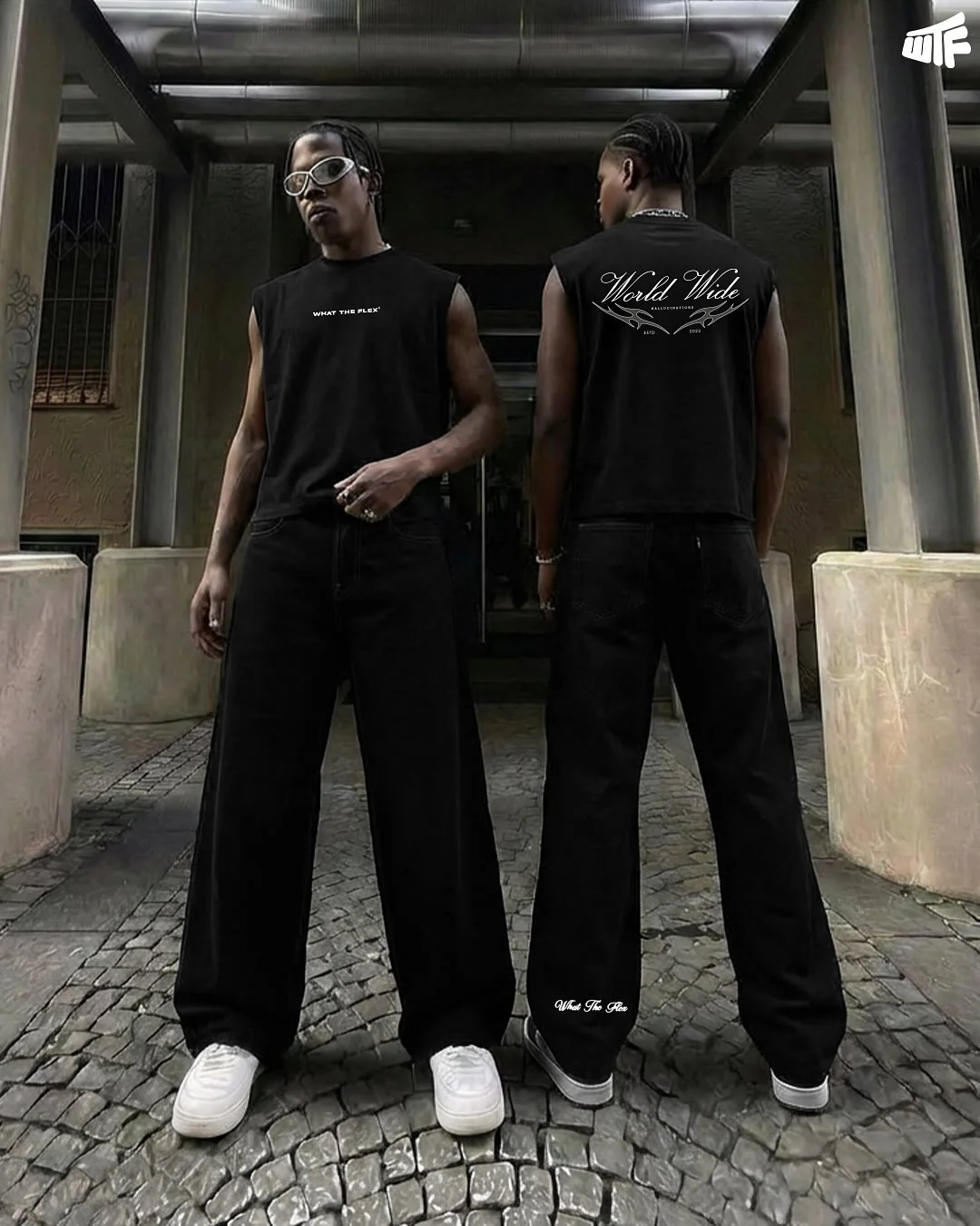 Inked Black Baggy Jeans - Image 4