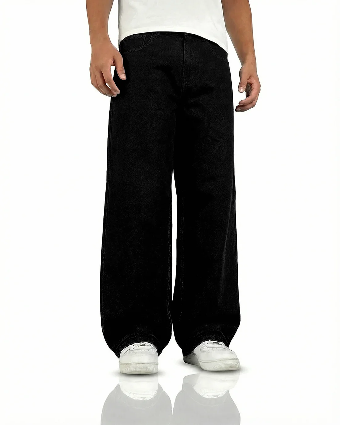 Inked Black Baggy Jeans - Image 7