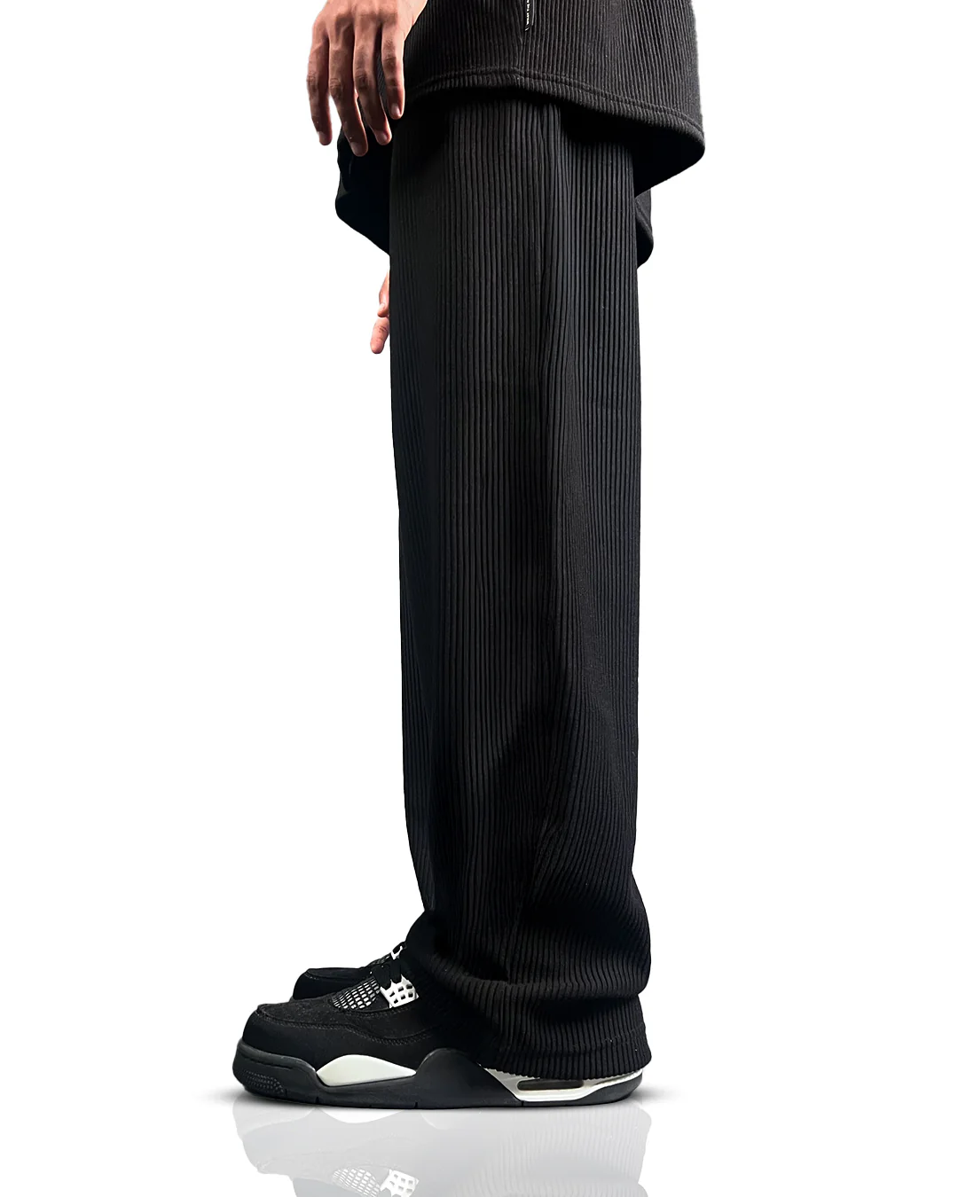 Black Ribbed Pants - Image 5
