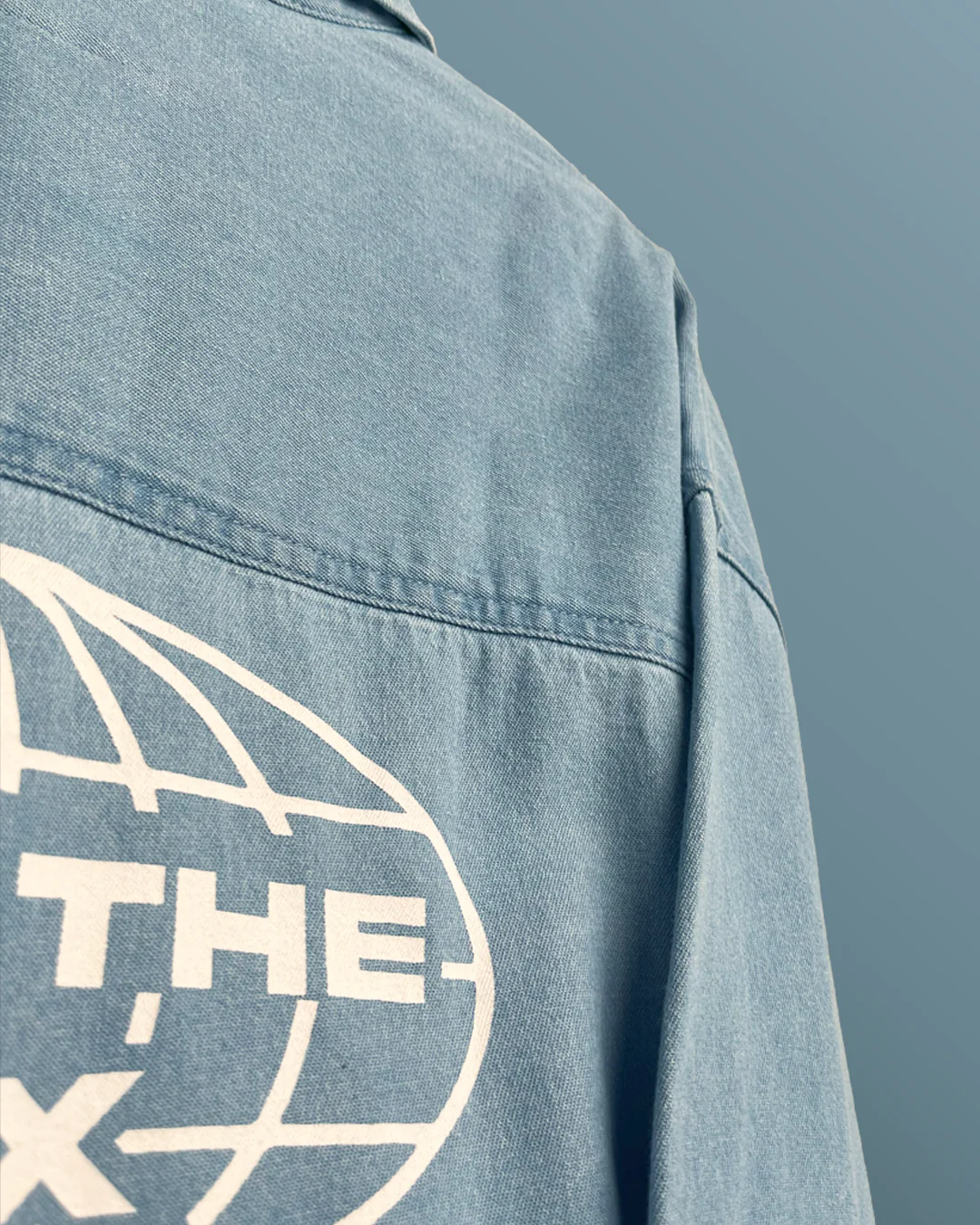 Flex Szn Blue Half Sleeve Denim Shirt - Image 12
