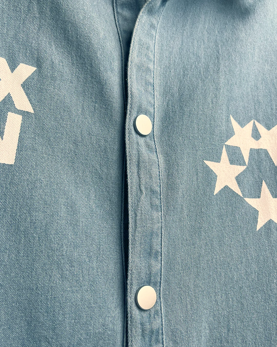Flex Szn Blue Half Sleeve Denim Shirt - Image 6
