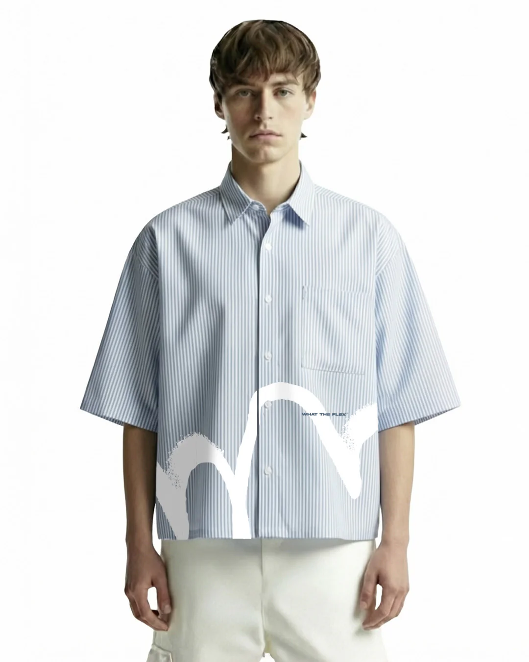 BTS Half Sleeve Striped Shirt - Image 2