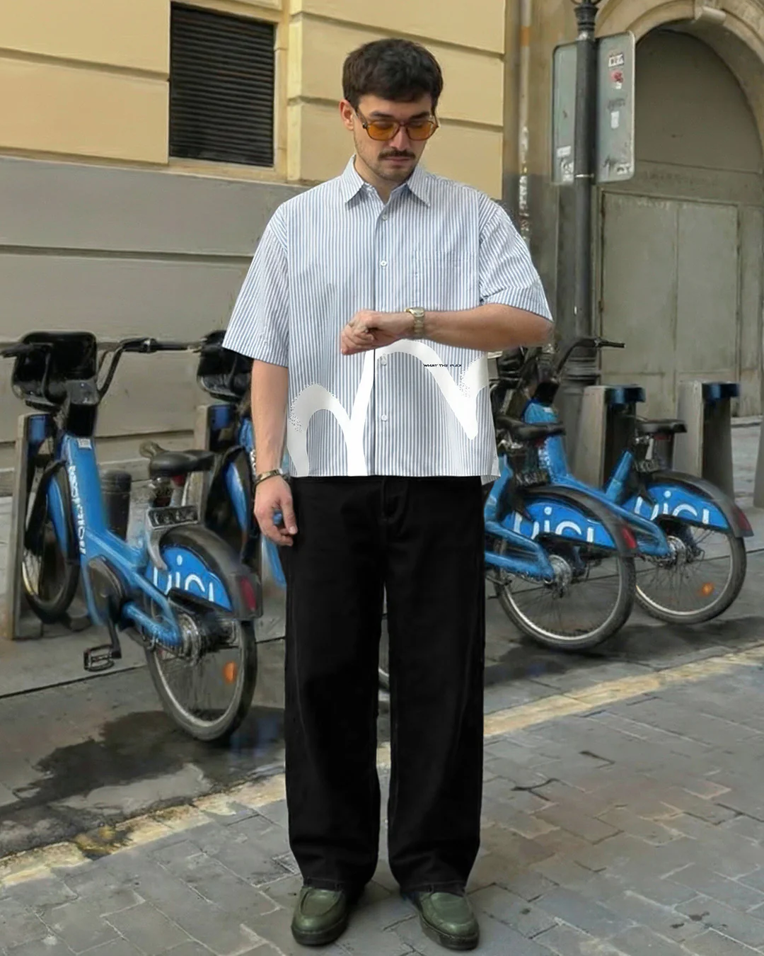 BTS Half Sleeve Striped Shirt - Image 5