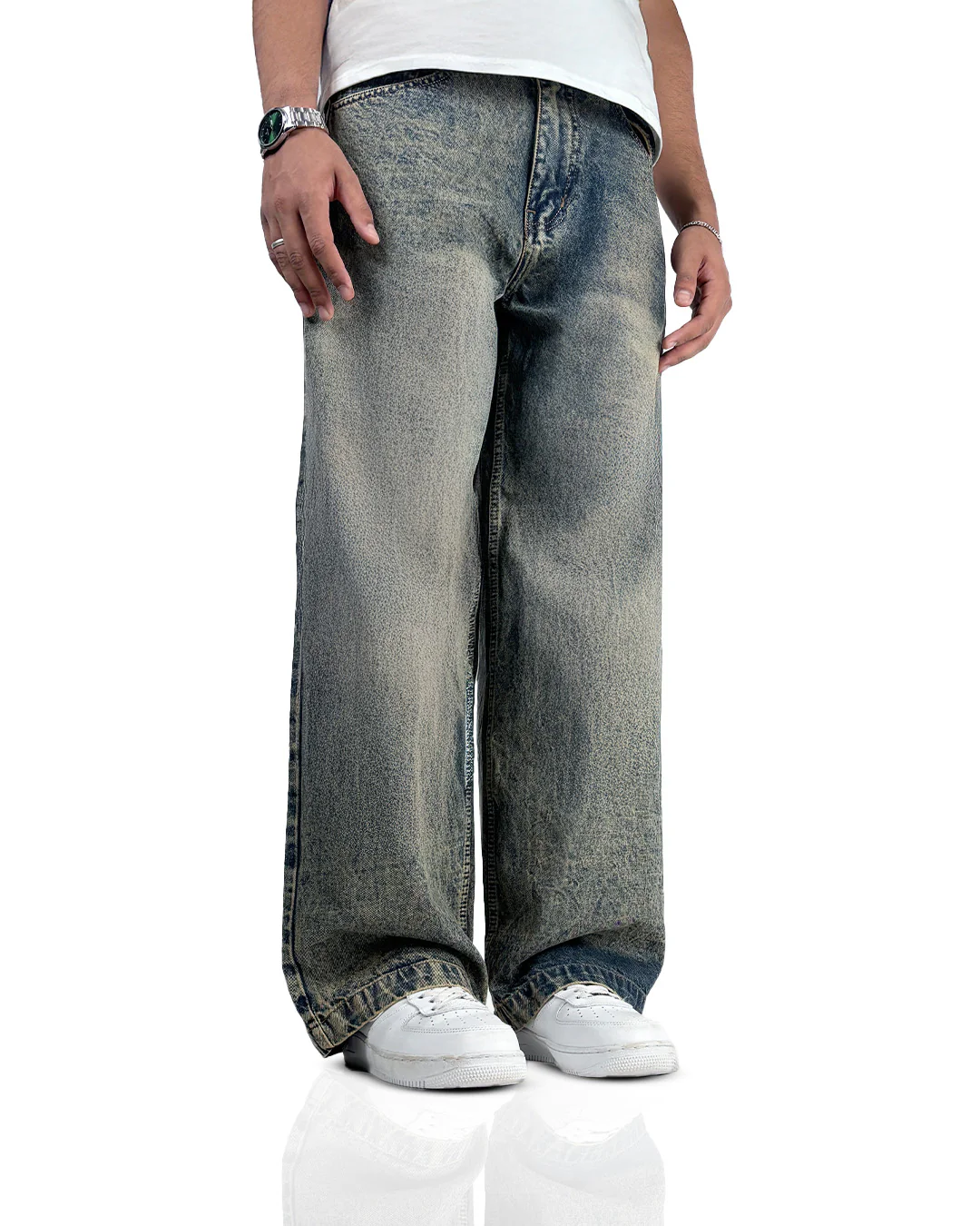 Burnt Blue Baggy Jeans - Image 3