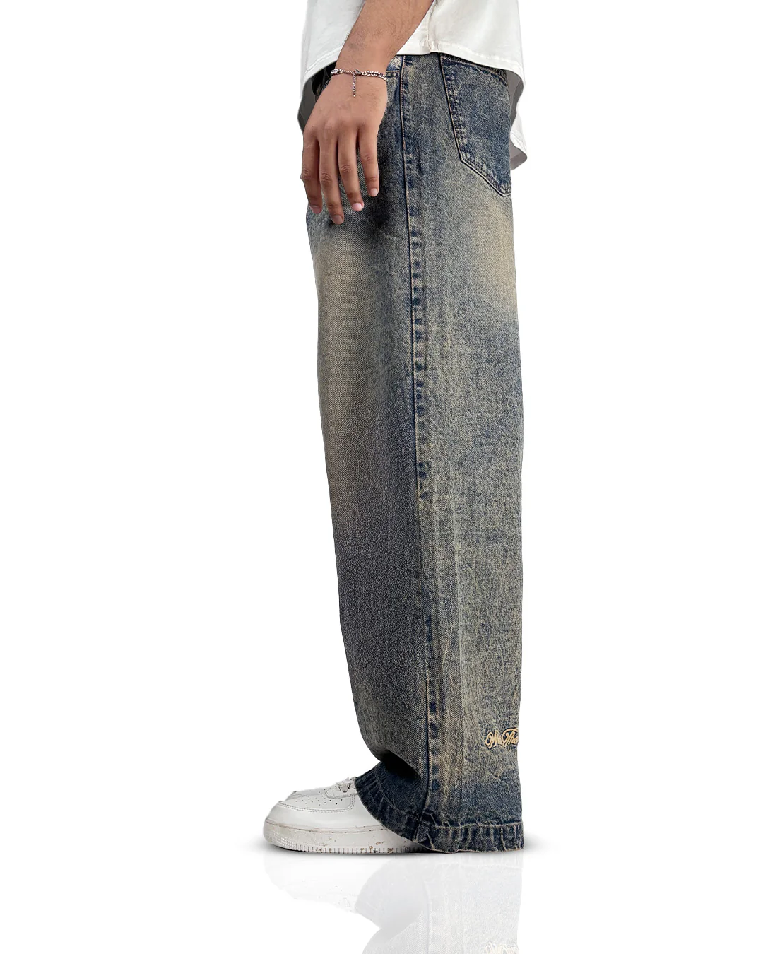 Burnt Blue Baggy Jeans - Image 7