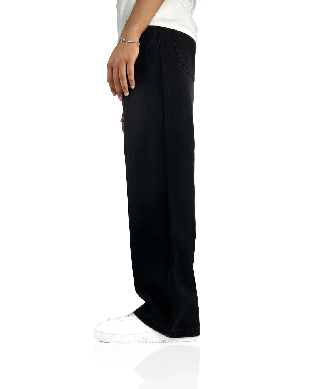 Charcoal Black Straight Cut Jeans - Image 6