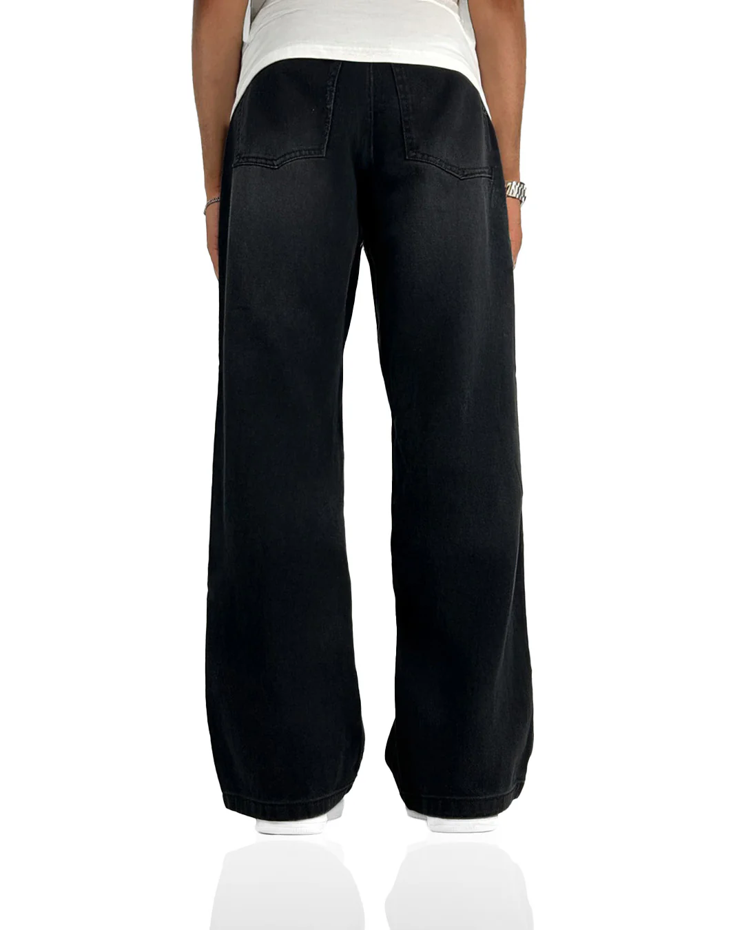Charcoal Black Straight Cut Jeans - Image 7