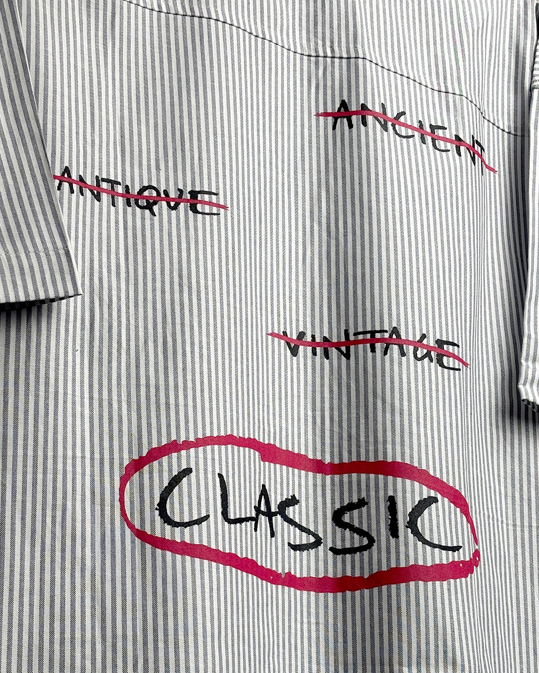 Classic Black Half Sleeves Striped Shirt - Image 10
