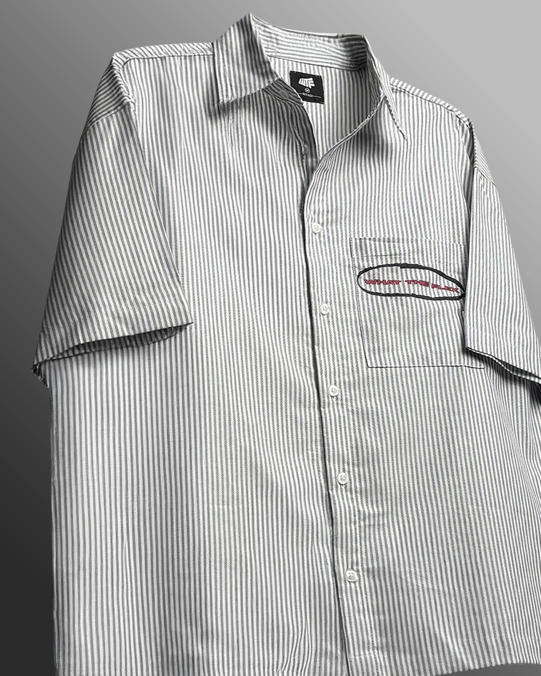 Classic Black Half Sleeves Striped Shirt - Image 6