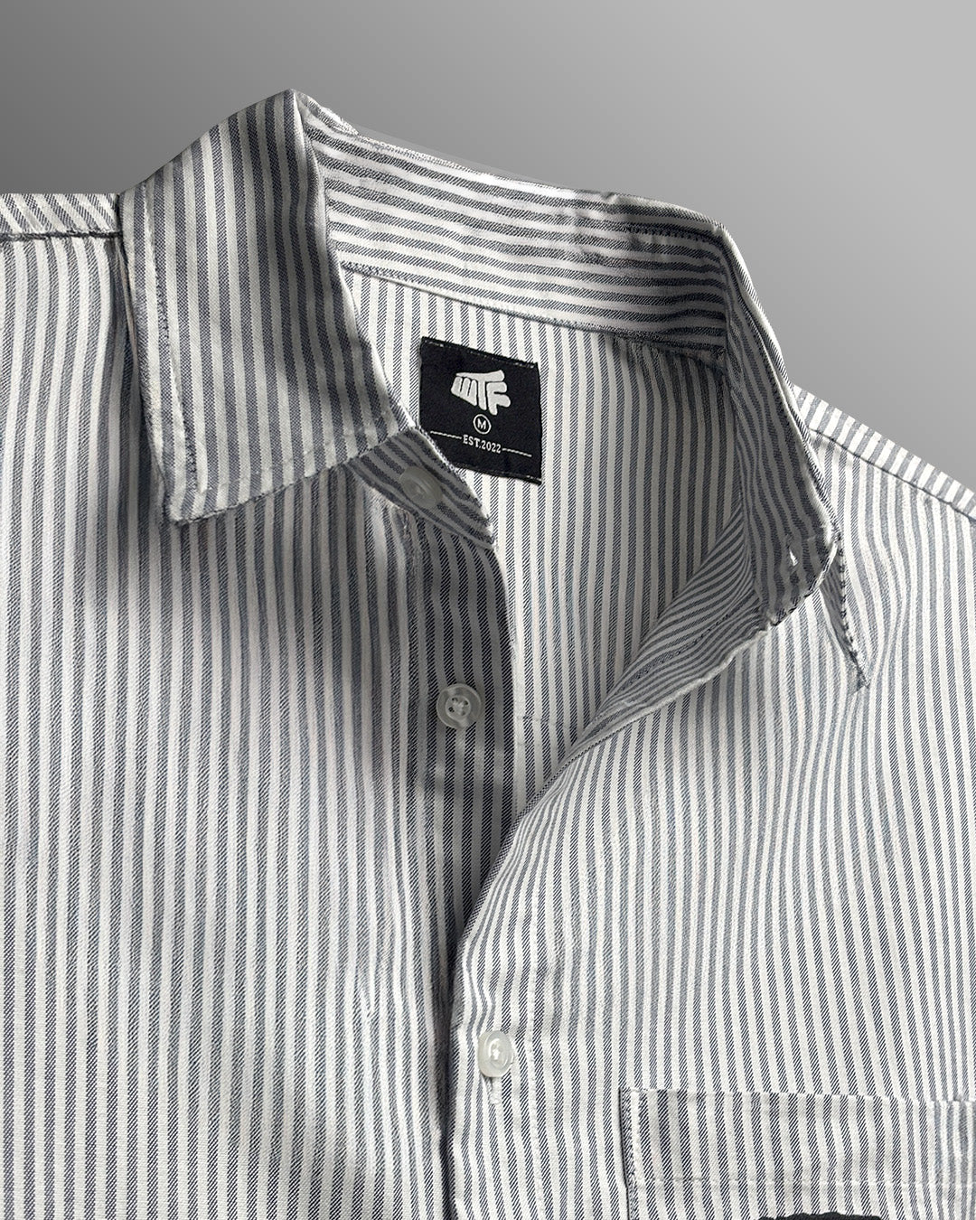 Classic Black Half Sleeves Striped Shirt - Image 8