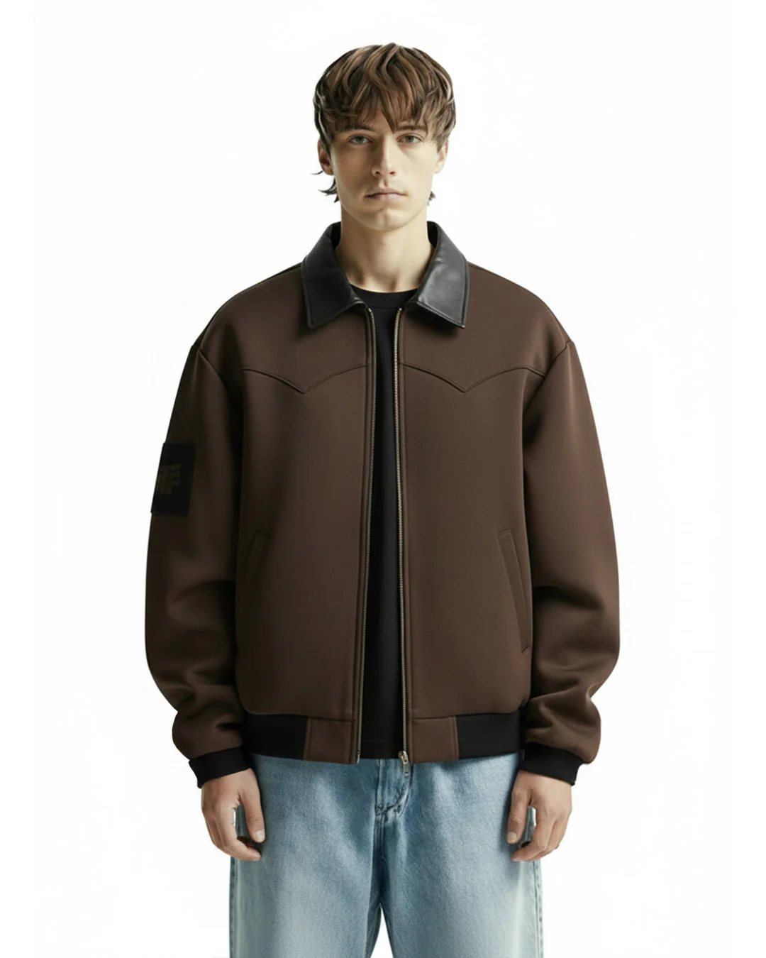 Cocoa Leather Cut Jacket - Image 3