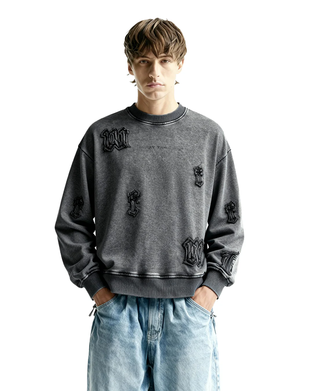 Coded Acid Wash Sweatshirt - Image 2