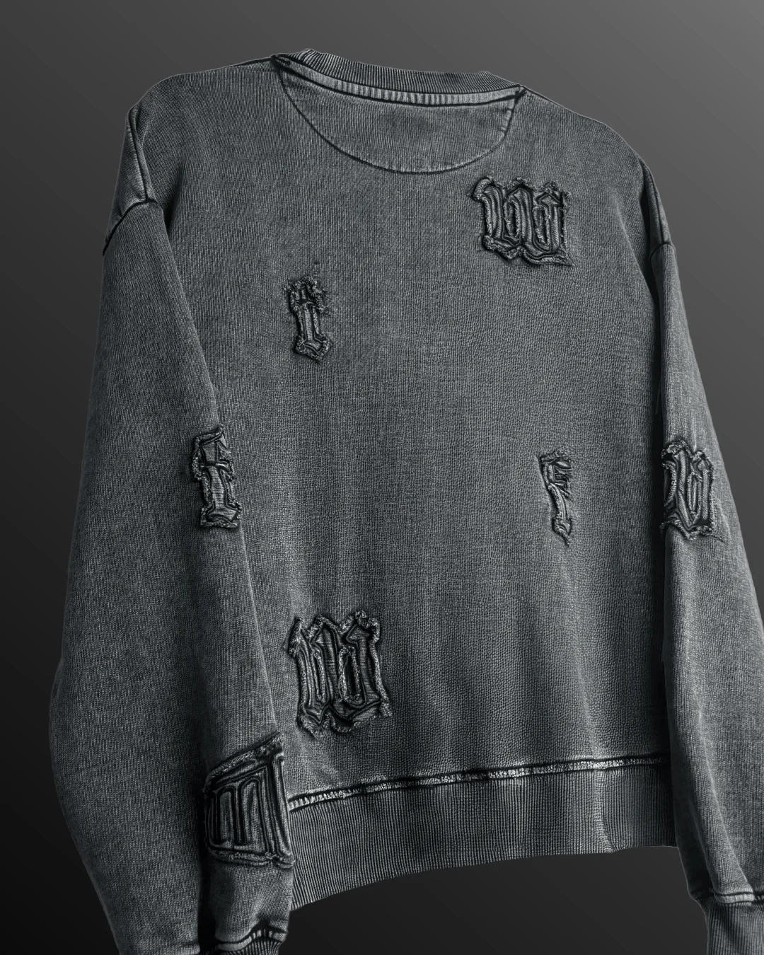 Coded Acid Wash Sweatshirt - Image 3