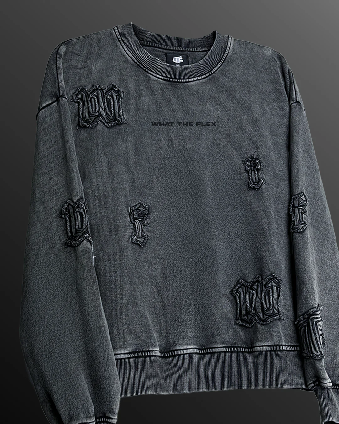 Coded Acid Wash Sweatshirt - Image 4
