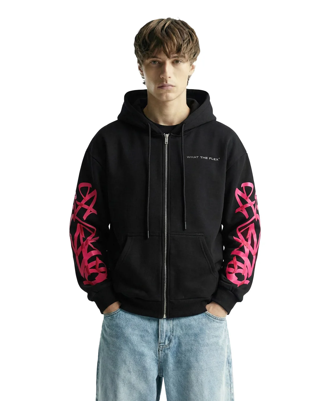 Concrete Dreams Black Zipper Hoodie - Image 2