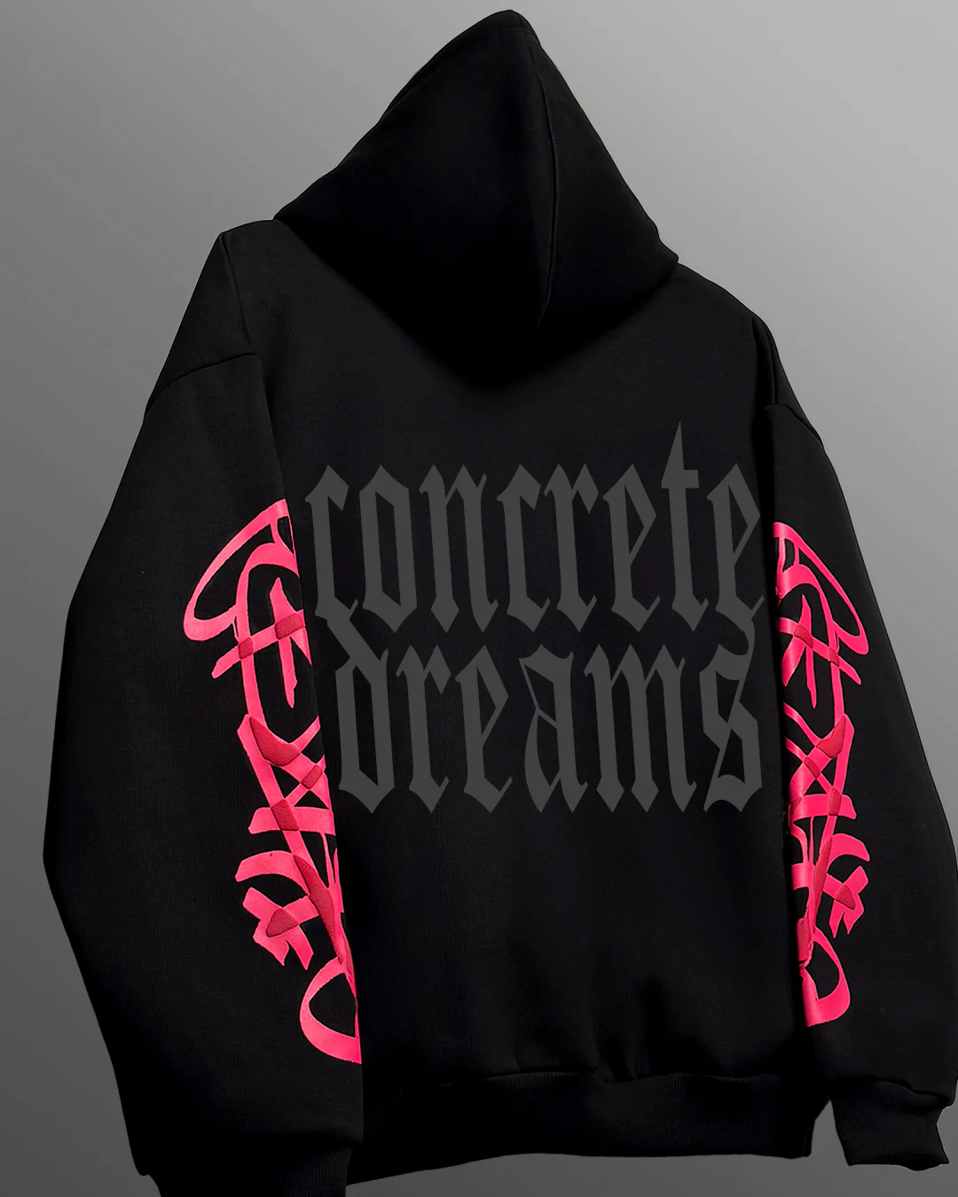 Concrete Dreams Black Zipper Hoodie - Image 4