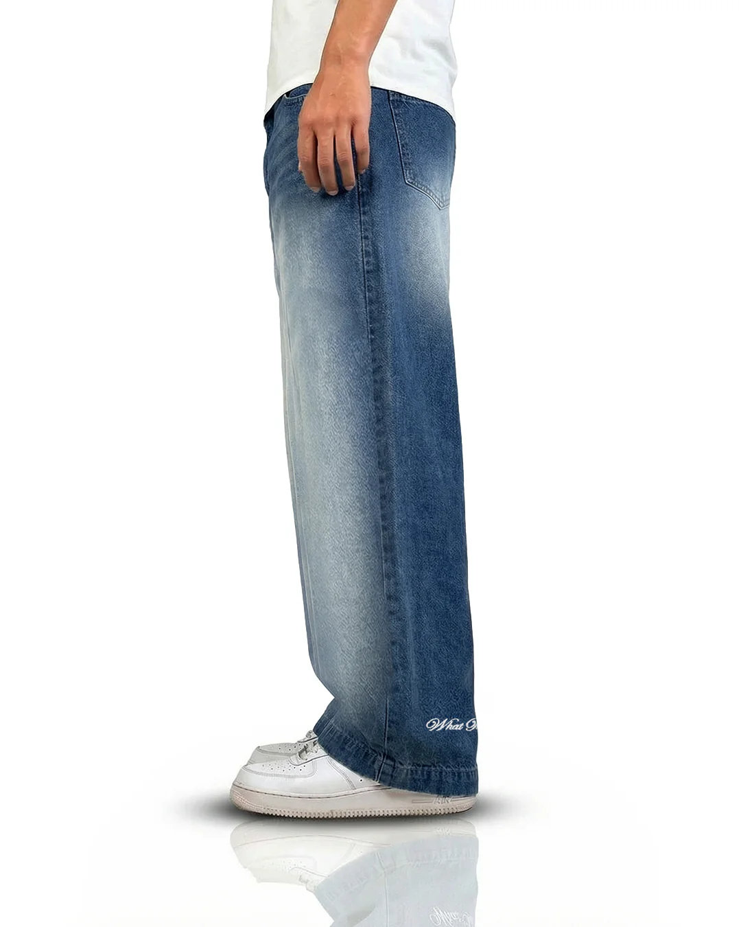 Cool Blue Baggy Jeans - Image 3