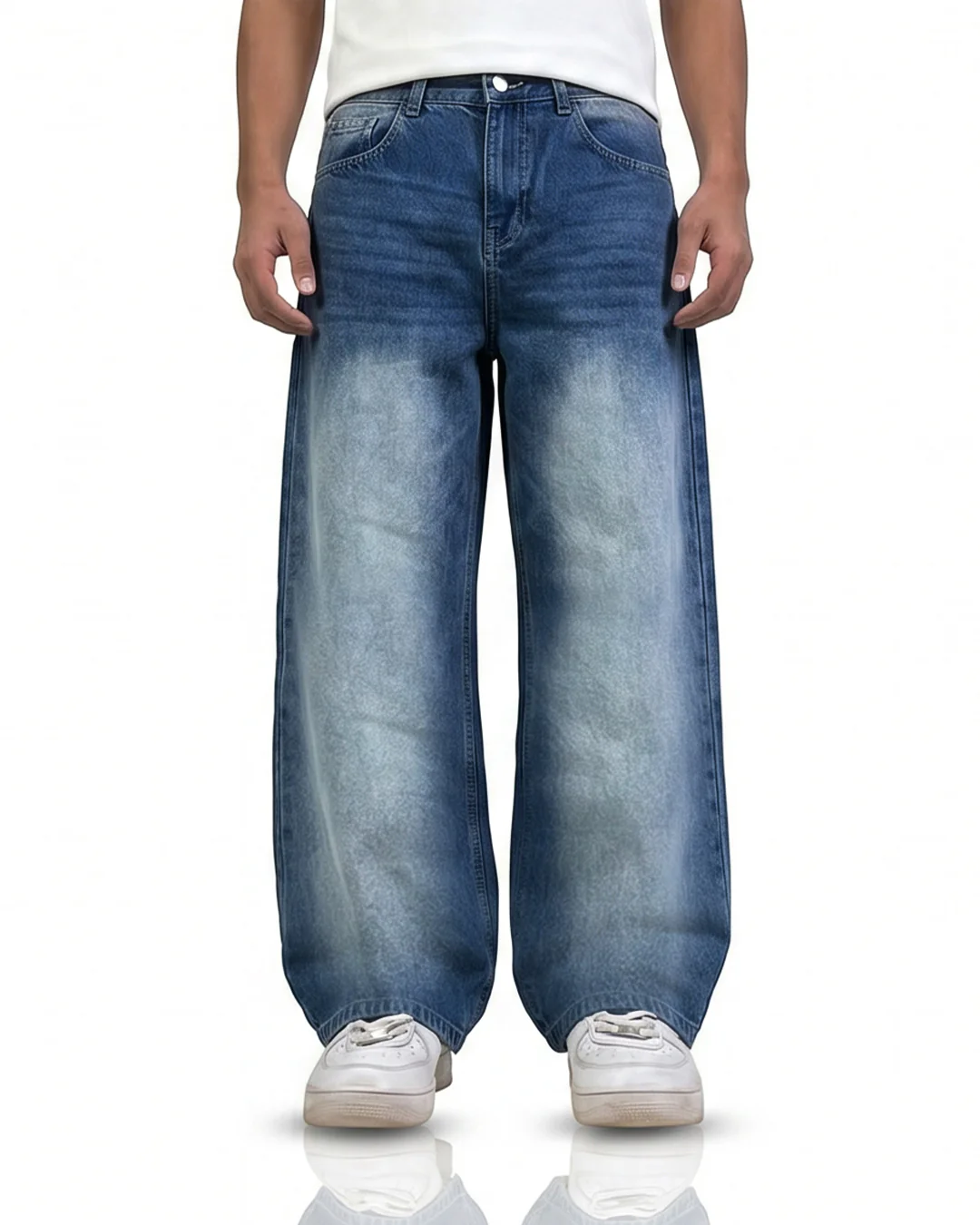 Cool Blue Baggy Jeans - Image 6