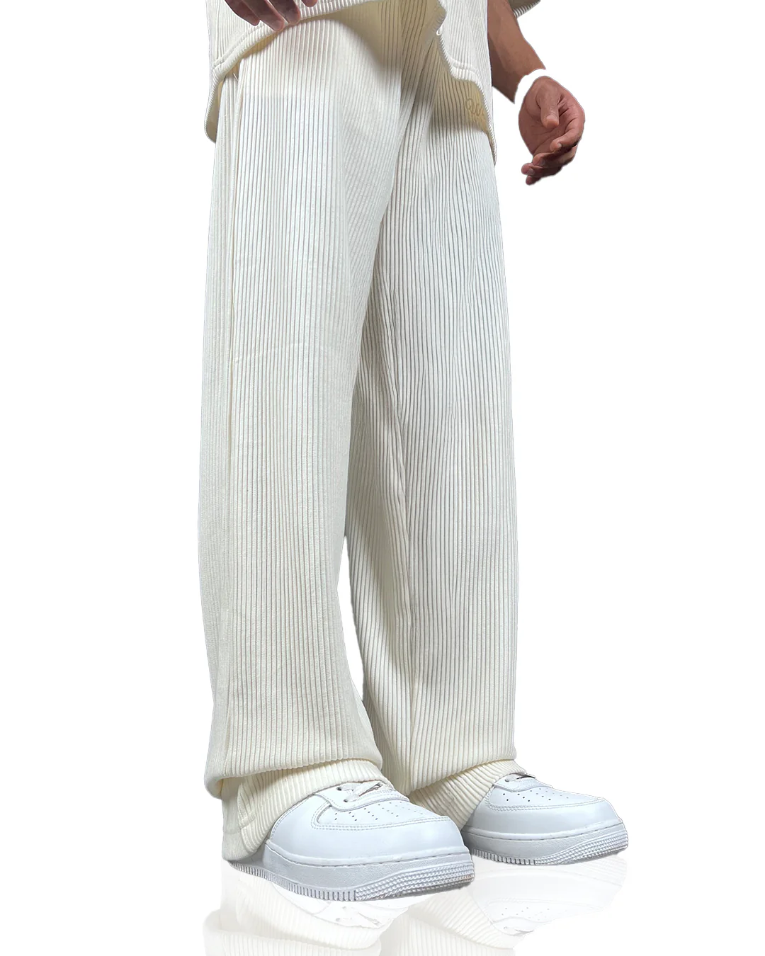 Cream Ribbed Pants - Image 4