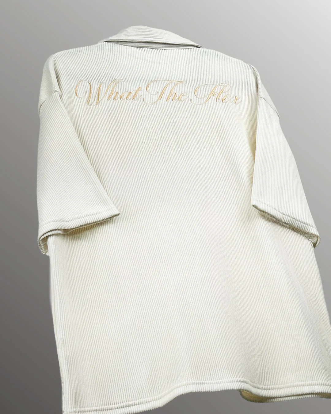 Cream Ribbed Shirt - Image 4