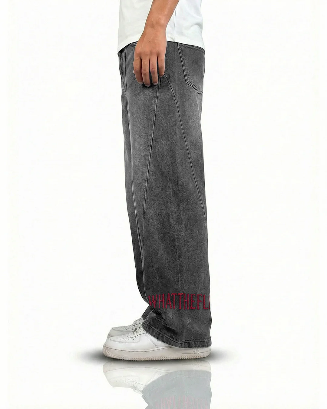 Cypher Grey Baggy Jeans - Image 3