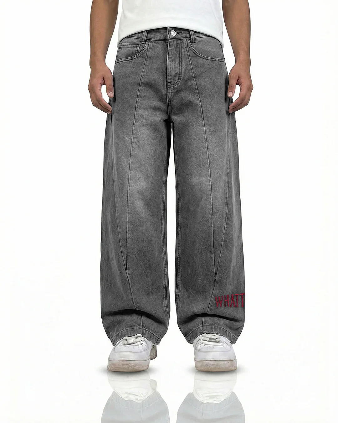 Cypher Grey Baggy Jeans - Image 5