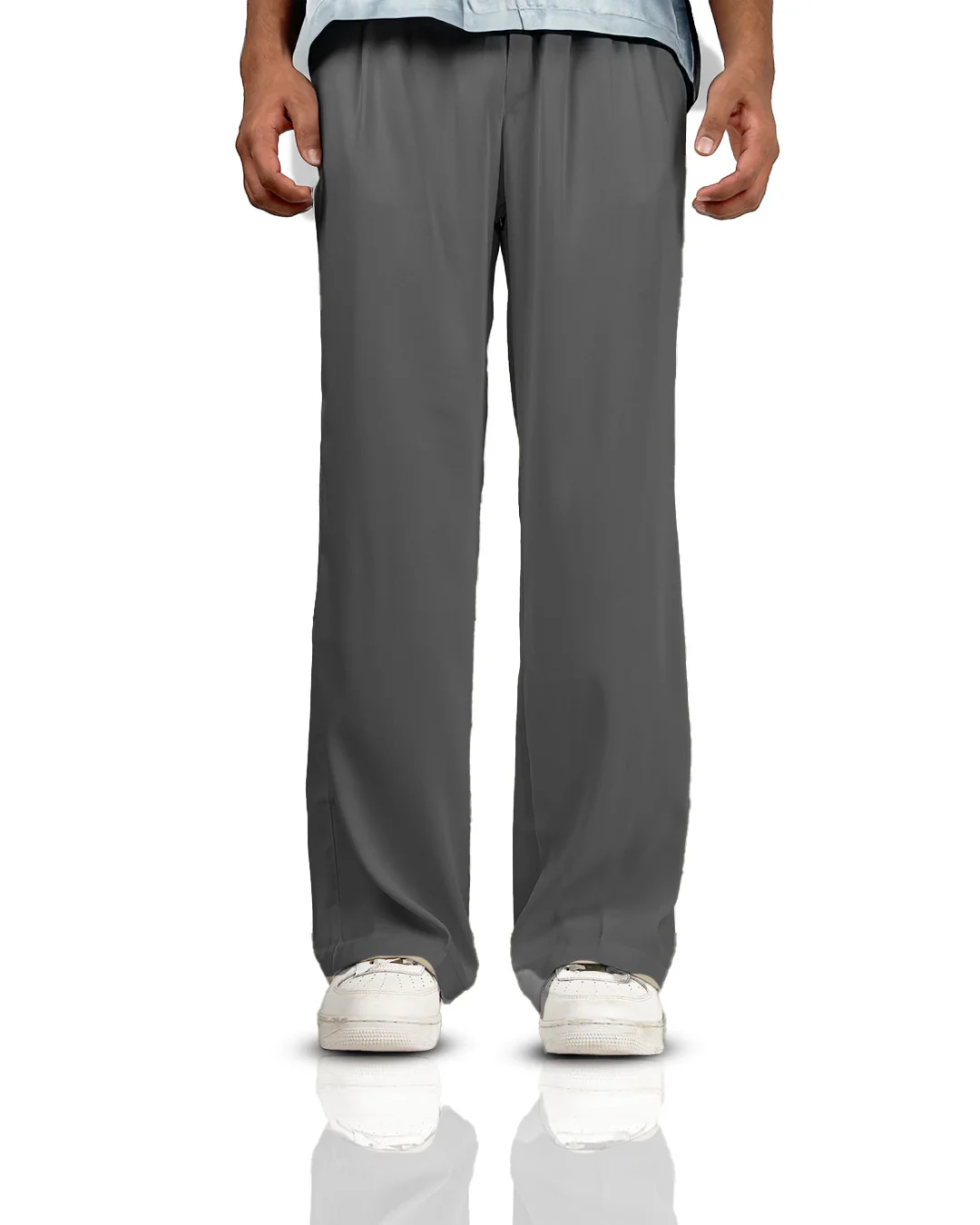 Dark Grey Classic Korean Pants - Image 2