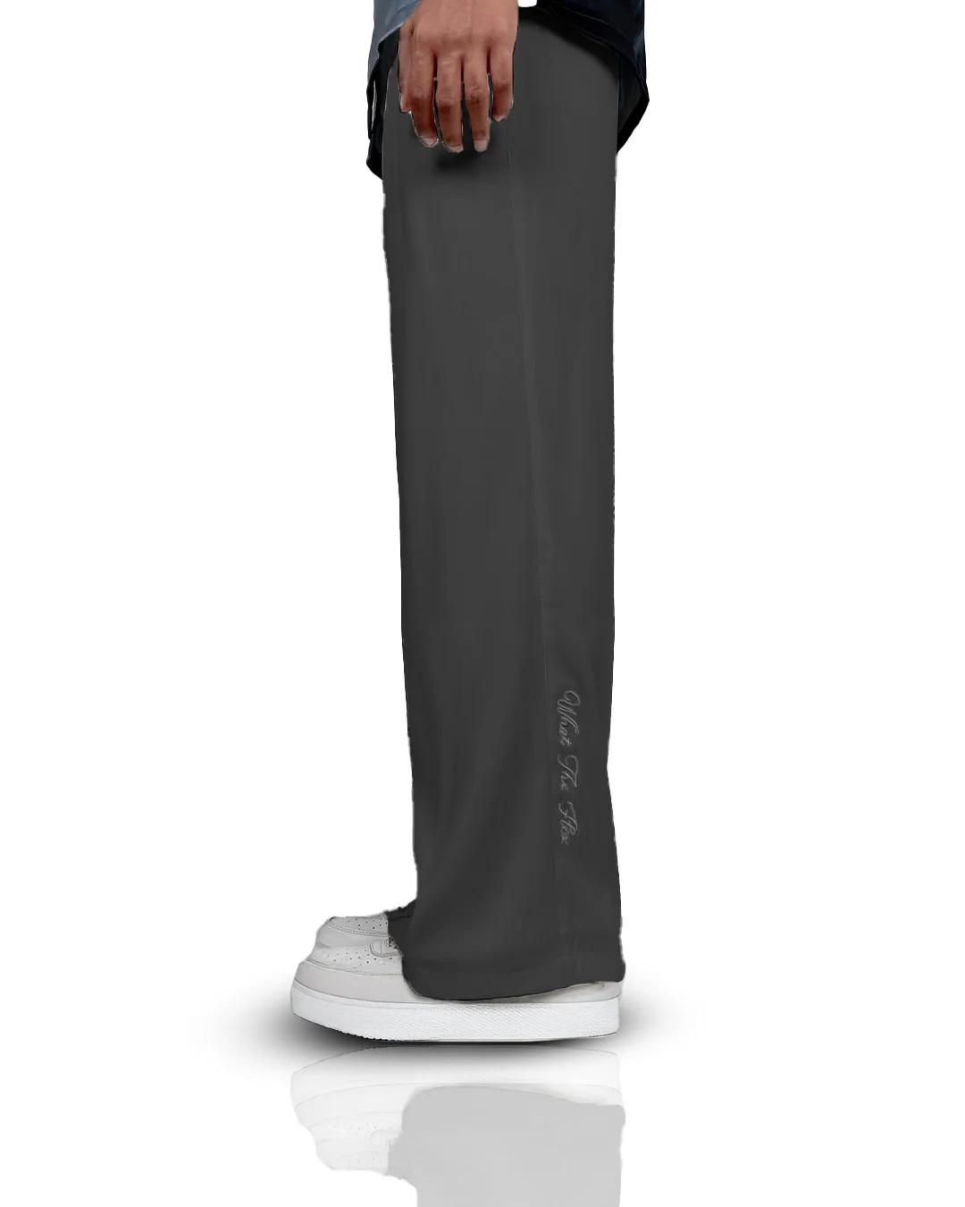 Dark Grey Classic Korean Pants - Image 3
