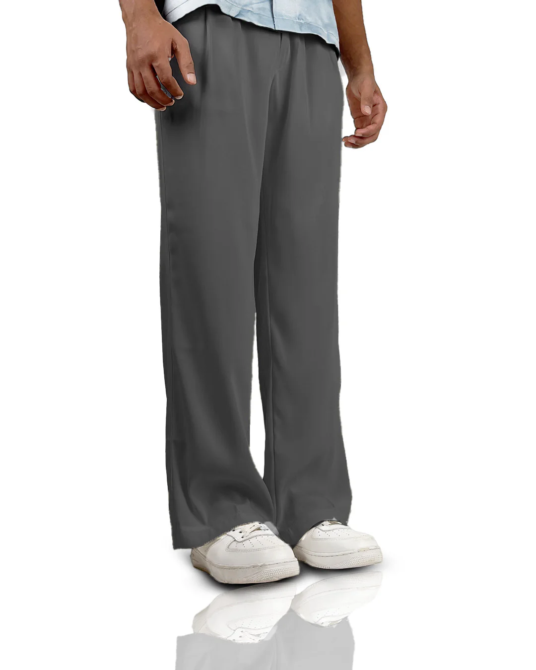 Dark Grey Classic Korean Pants - Image 4
